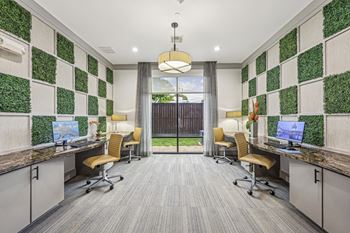 Cyber lounge with pcs